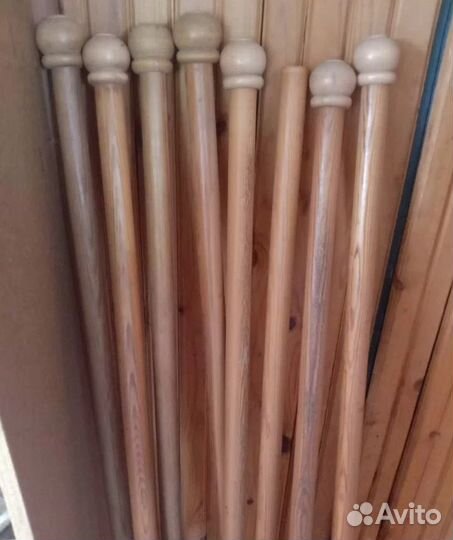 Деревянные круглые гардины, карниз (комплектующие)