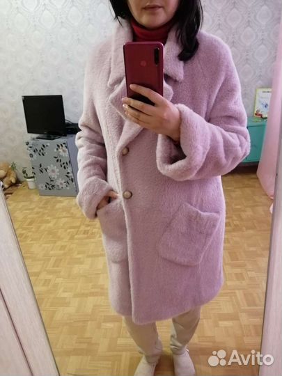 Пальто из кашемира цвета лаванды