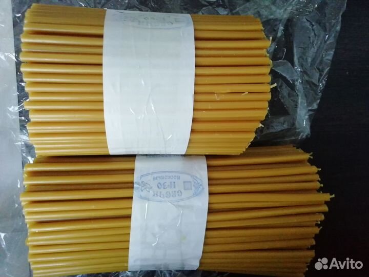 Свечи восковые церковные, витые ручной работы