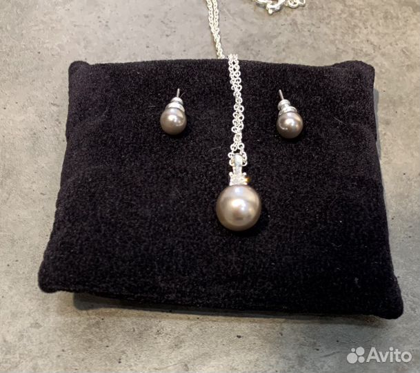 Набор бижутерии кольцо подеска на цепочке серьги