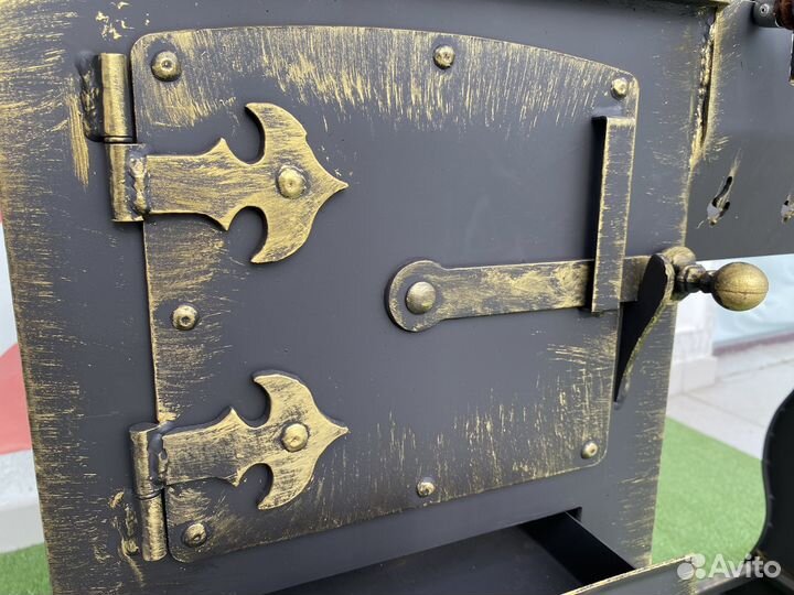 Мангал с печкой под казан