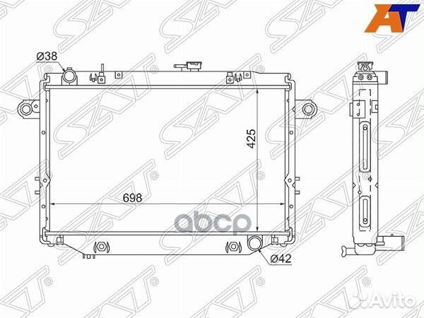 Радиатор toyota land cruiser 105 1HZ/1FZ-FE 4.2