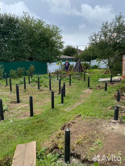 Винтовые сваи с монтажом