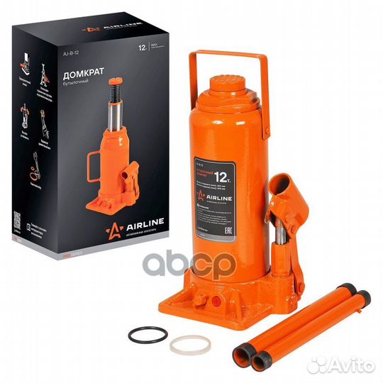 Домкрат бутылочный 12т.+сумка(MIN-245мм,MAX-485