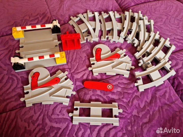 Lego duplo поезд на паровой тяге + железная дорога