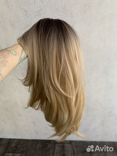 Парик 60 см пепельно русый блонд