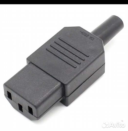 Разъем С13 10А (Качественный). Кабель питания С13