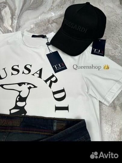 Футболка мужская trussardi люкс