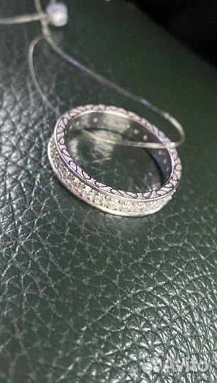 Золотое кольцо с бриллиантами р.18