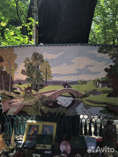 Коврик домотканный ручная вышивка