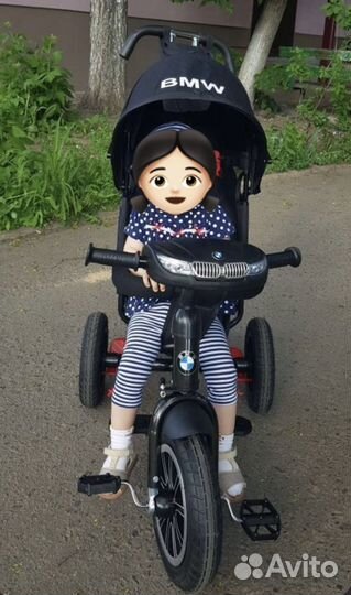 Детский трехколесный велосипед bmw