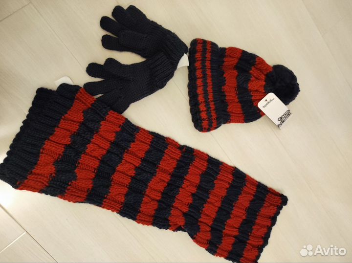 Новый комплект шапка шарф перчатки tao