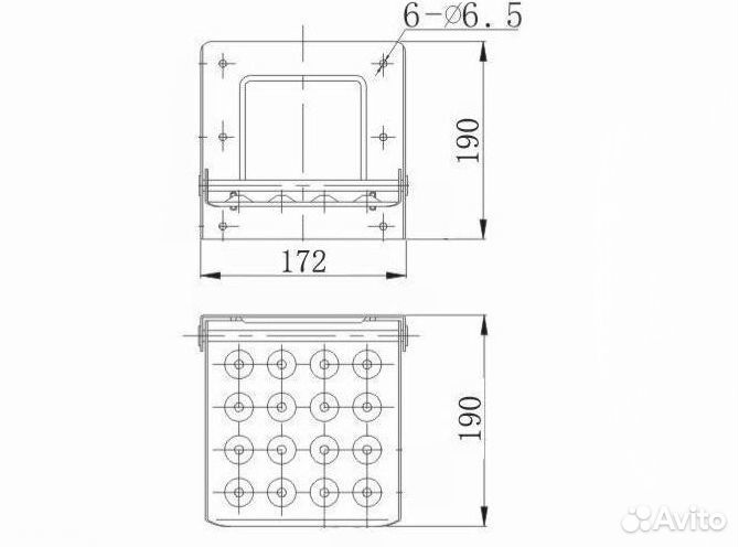 Ступенька для прицепа, откидная оцинкованная