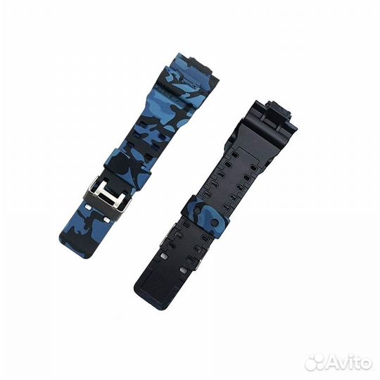 Ремешок для часов Casio GA-100 камуфляж синий