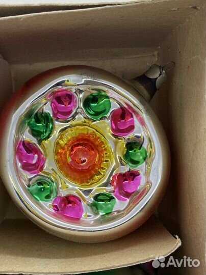 Елочные шары СССР 10 см Лот 368