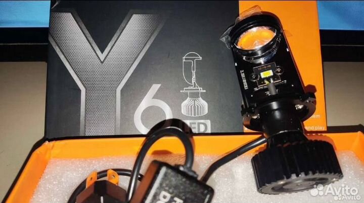 Светодиодные лампы h4 mini линза