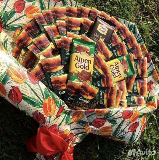 Сладкие букеты из шоколада, зефир и тд