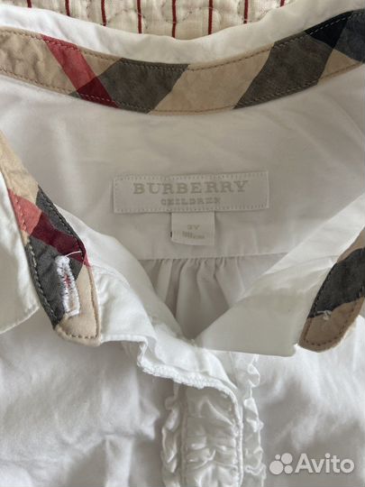 Burberry рубашка на девочку 3 года