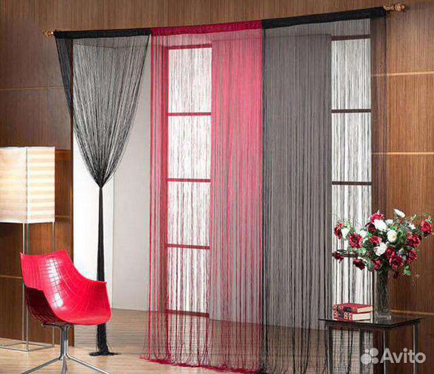Нитяные шторы кисея новый в ассортименте
