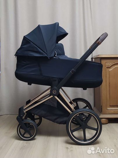 Коляска 2в1 Cybex Priam lll black/rosegold