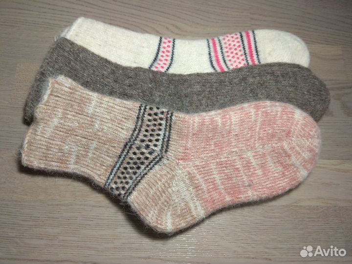 Носки шерстяные вязаные для всей семьи