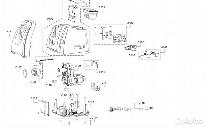 Запчасти для кухонных комбайнов, мясорубок