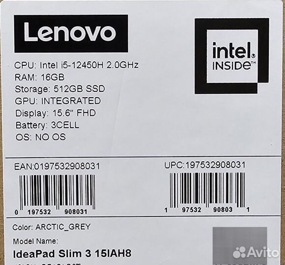 Ноутбук Lenovo idea pad slim 3