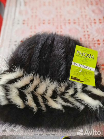 Шапка женская вязаная норка