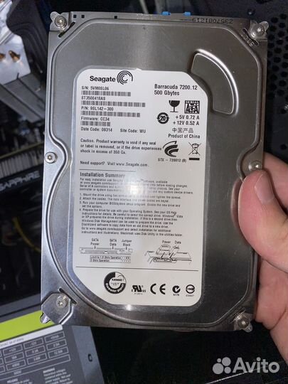 Жесткий диск hdd 500gb Seagate barracuda 7200