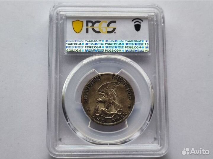 2 Марки 1913 Пруссия pcgs MS 65