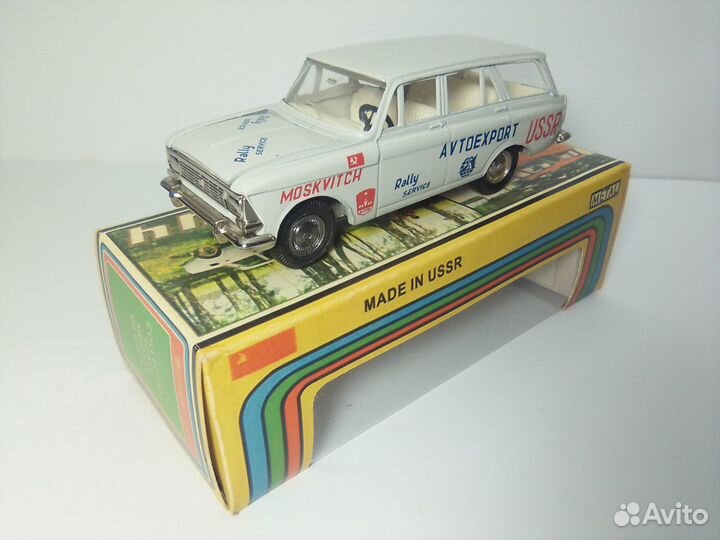 Москвич 426 белый ралли, 1987 г. постномер 1:43