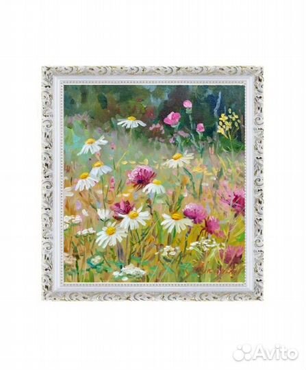Картина масло полевые цветы рисую на заказ