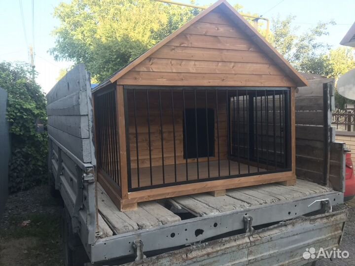 Будка вольер для собаки,тёплая