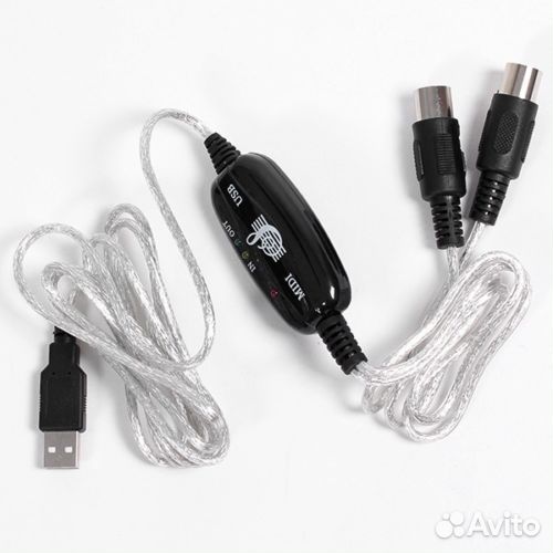 Midi in/out на USB, не требует драйверов