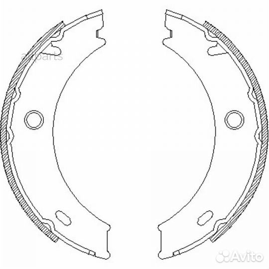 Remsa 471401 4714.01 колодки барабанные ручника \ MB Sprinter 4 кроме 408CDi 96