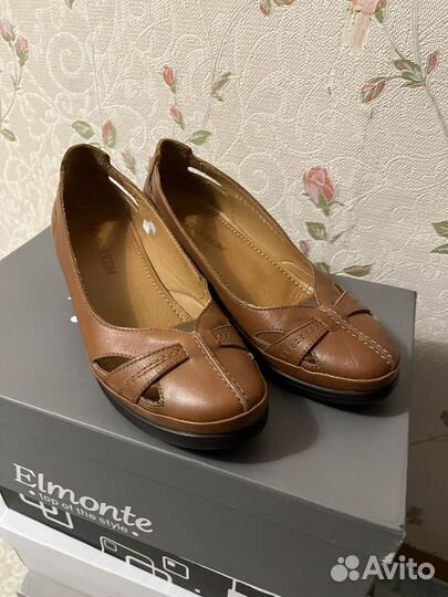 Натуральная кожа туфли 37