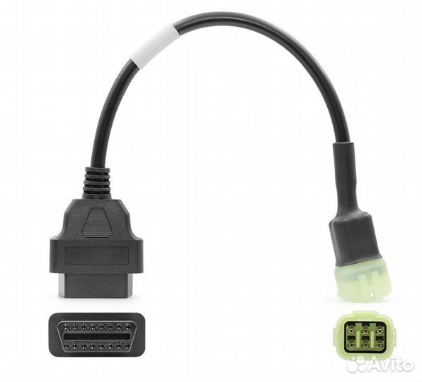 Переходник для мотоциклов Kawasaki 6 pin на OBD2