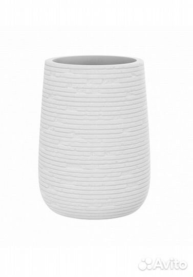 Стакан для ванной полирезин белый