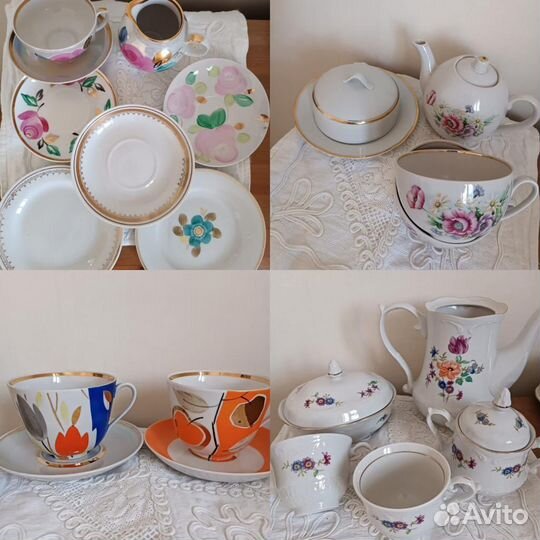 Сервиз чайный Польша, Дулево, Песочное блюдца