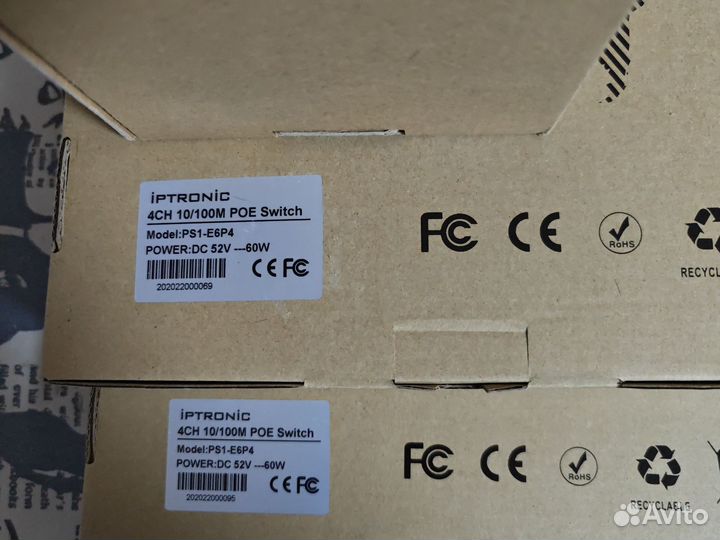 PoE+ / Свич / коммутатор / Switch 6-p (4poe+2up)