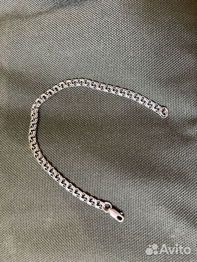 Мужская новая серебряная цепь на руку