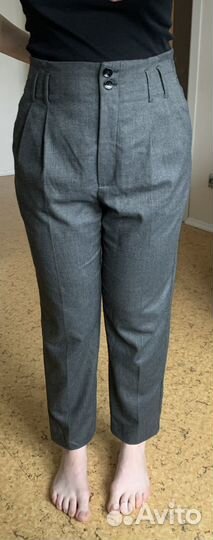 Брюки mango прямые немного зауженные к низу