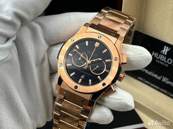 Тяжелые каарцевые мужские часы Hublot Big Bang