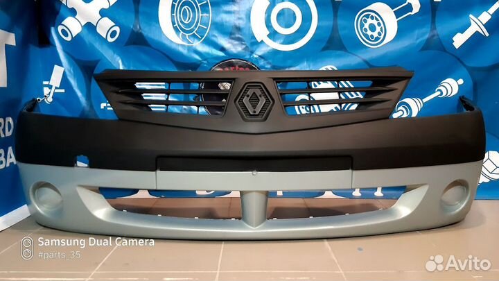 Бампер передний Renault Logan фаза 1