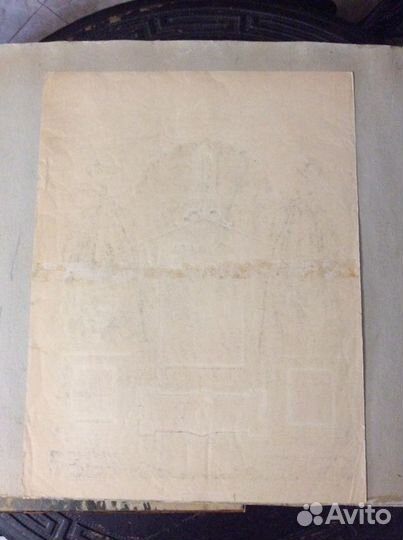 Еврейский поминальный лист(плакат) 19 век старинны