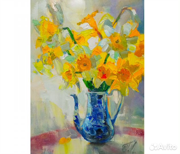 Картина маслом на холсте цветы