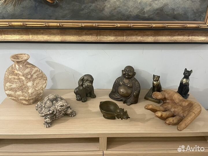 Ваза и черепаха шамот, статуэтки разные