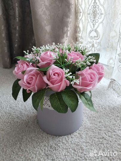 Букет из мыльных роз