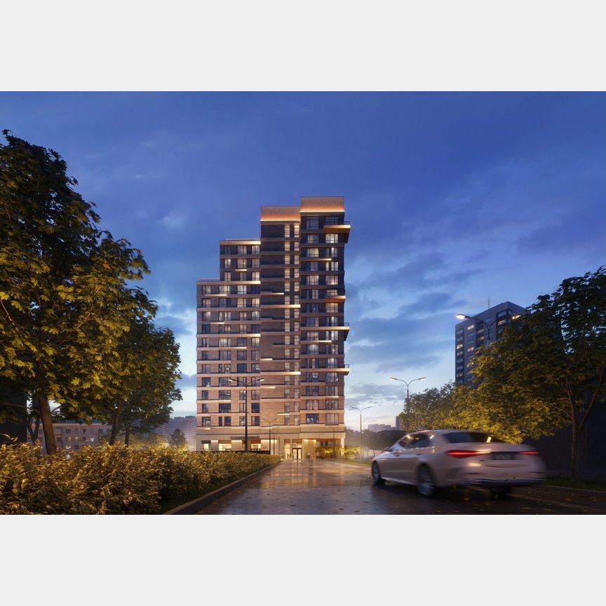 2-к. квартира, 71,8 м², 9/16 эт.