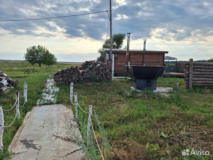 Русская баня на дровах с чаном